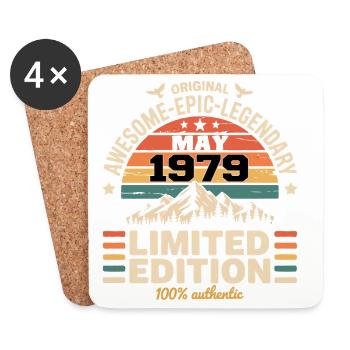 Mai 1979 – Mai 1979 - Untersetzer (4er-Set) - Weiß - Vorne