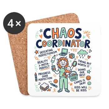 Chaos Coordinator Mum - Coasters (set of 4) - white - Front