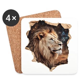 Leo Starry Sky - Coasters (set of 4) - white - Front