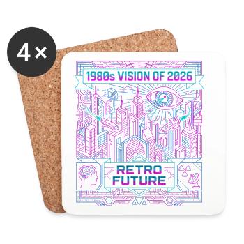 Old Vision Of Future - Coasters (set of 4) - white - Front