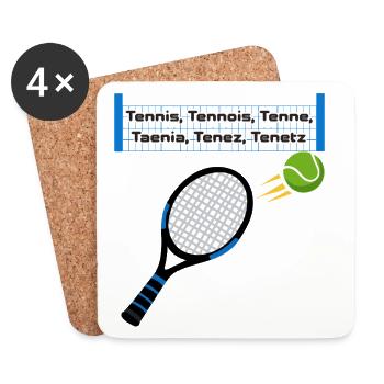 Etymologie: Tennis - Untersetzer (4er-Set) - Weiß - Vorne