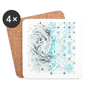 Digital order and chaos - Coasters (set of 4) - white - Front