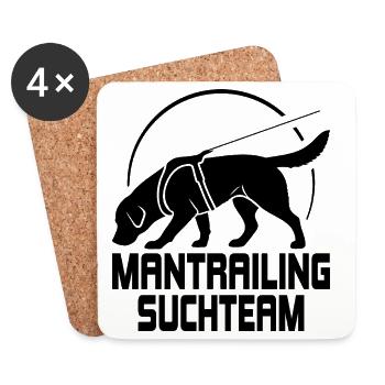 Labrador Mantrailing Suchteam Hunde Hund Wilsigns - Untersetzer (4er-Set) - Weiß - Vorne