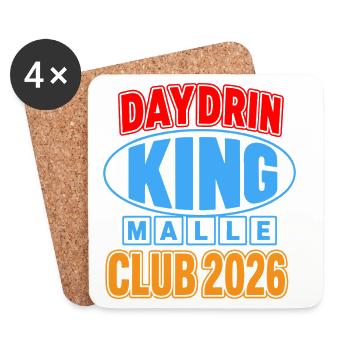 Malle 2026 Daydrin KING Malle Club 2026 - Dessous de verre (lot de 4) - blanc - Devant