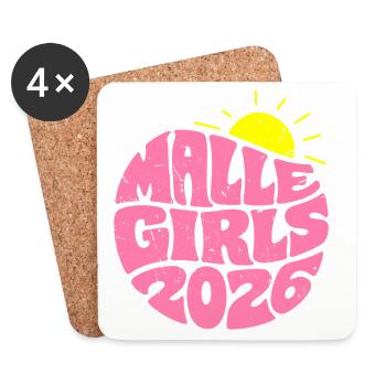 Malle 2026 Malle Girls - Dessous de verre (lot de 4) - blanc - Devant