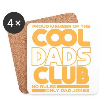 Cool Dads Club - Papa Vatertag Geschenk - Untersetzer (4er-Set) - Weiß - Vorne
