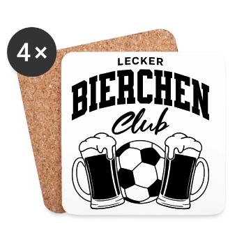 Lecker Bierchen Club - Untersetzer (4er-Set) - Weiß - Vorne