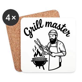 griller - Dessous de verre (lot de 4) - blanc - Devant