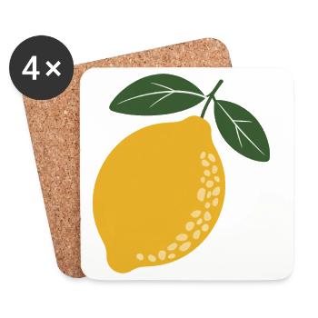 Lemon Grove Botanical - Coasters (set of 4) - white - Front
