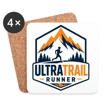 Ultra Trail Runner - Untersetzer (4er-Set) - Weiß - Vorne