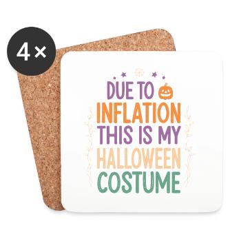 Inflation Halloween Colorful Costume - Coasters (set of 4) - white - Front