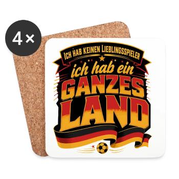 Ich hab keinen Lieblingsspieler - Untersetzer (4er-Set) - Weiß - Vorne