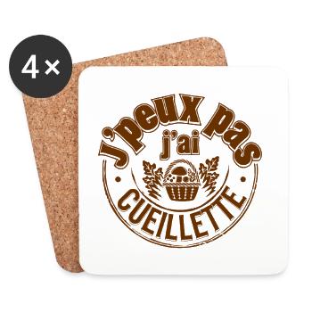 I can't I picked - Coasters (set of 4) - white - Front