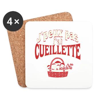 J'peux pas j'ai Cuilliette - Dessous de verre (lot de 4) - blanc - Devant