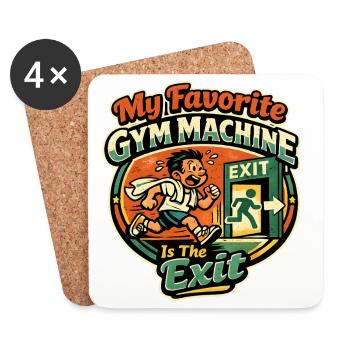 My favorite gym exit - Coasters (set of 4) - white - Front
