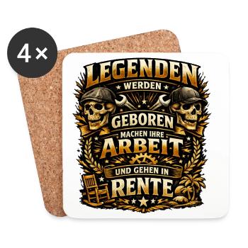 Don de pension Légende - Dessous de verre (lot de 4) - blanc - Devant