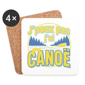 J'peux pas j'ai CANOE - Dessous de verre (lot de 4) - blanc - Devant