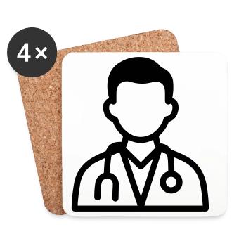 doctor - Coasters (set of 4) - white - Front