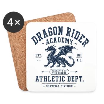 Département d’athlétisme de l’Académie des Cavaliers de Dragon Vintage - Dessous de verre (lot de 4) - blanc - Devant