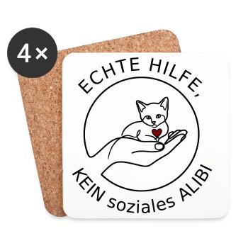 Echte Hilfe - Untersetzer (4er-Set) - Weiß - Vorne