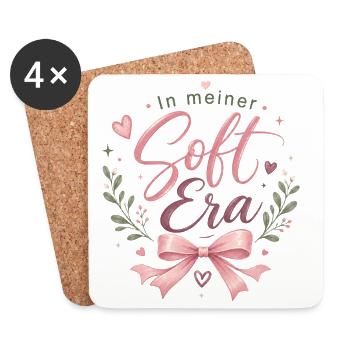 In meiner Soft Era – rosa Script - Untersetzer (4er-Set) - Weiß - Vorne