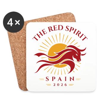 Red Spirit Spain 2026 Sun Horse - Coasters (set of 4) - white - Front