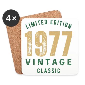 Édition limitée 1977 Vintage Classic Anniversaire - Dessous de verre (lot de 4) - blanc - Devant