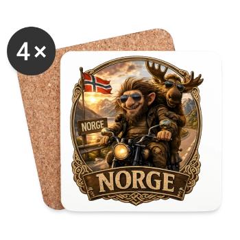 Norge - Untersetzer (4er-Set) - Weiß - Vorne
