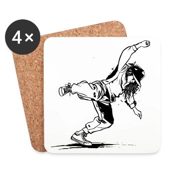 Breakdancers - Coasters (set of 4) - white - Front