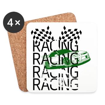 Racing - Untersetzer (4er-Set) - Weiß - Vorne