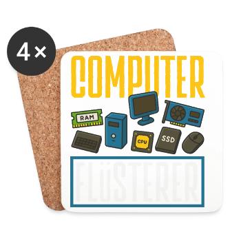 Computer Flüsterer Informatiker - Untersetzer (4er-Set) - Weiß - Vorne