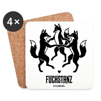 "Fuchstanz - Feldberg" - Untersetzer (4er-Set) - Weiß - Vorne