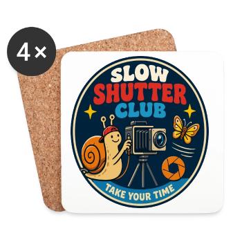 Slow Shutter Club for Photography Fans - Coasters (set of 4) - white - Front