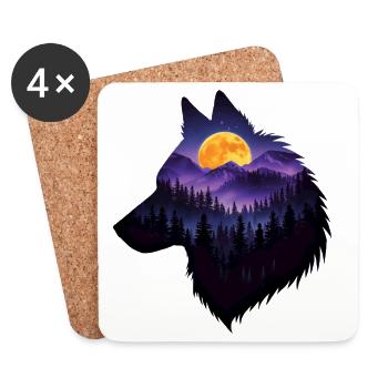 La forêt en moi - Dessous de verre (lot de 4) - blanc - Devant