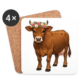 Brown Cow - Coasters (set of 4) - white - Front