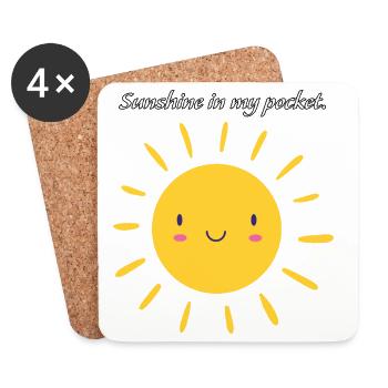 Sunshine in my pocket. - Coasters (set of 4) - white - Front