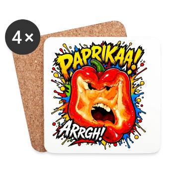 Comic Peppers - Coasters (set of 4) - white - Front