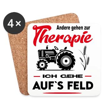 Bauer Bäuerin Landwirt Landwirtin Beruf Arbeit - Untersetzer (4er-Set) - Weiß - Vorne