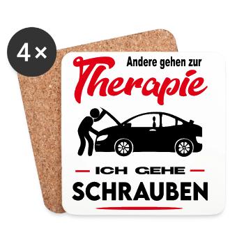 Automechaniker KFZ Mechaniker Schrauber Beruf - Untersetzer (4er-Set) - Weiß - Vorne