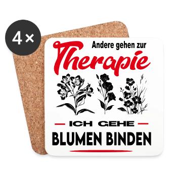 Florist Florist Florist Flower seller Profession - Coasters (set of 4) - white - Front