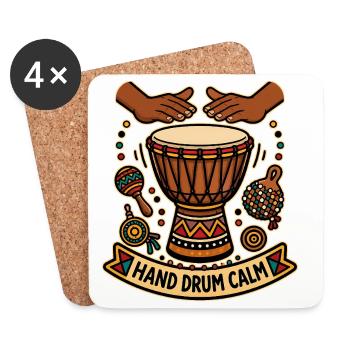 HAND DRUM CALM - Coasters (set of 4) - white - Front