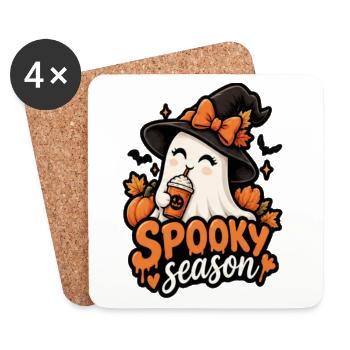 Pumpkin Spirit Spooky Season Design - Coasters (set of 4) - white - Front