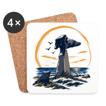 Clay Hirtshals - Coasters (set of 4) - white - Front