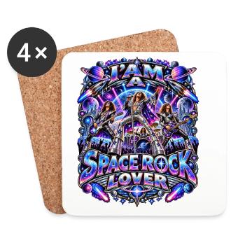 Space Rock Lover – Psychedelic Cosmic Rock Music  - Untersetzer (4er-Set) - Weiß - Vorne
