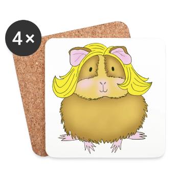 Meerschweinchen Blond Glamour - Untersetzer (4er-Set) - Weiß - Vorne