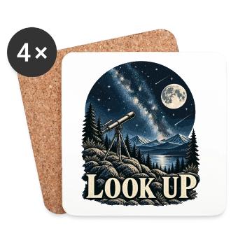 Look Up Astronomie Sternenhimmel - Untersetzer (4er-Set) - Weiß - Vorne