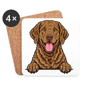 Chesapeake Bay Retriever - Untersetzer (4er-Set) - Weiß - Vorne