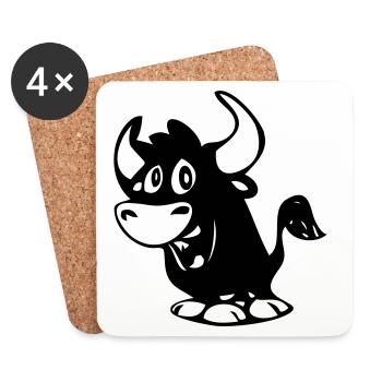 Bull - Coasters (set of 4) - white - Front