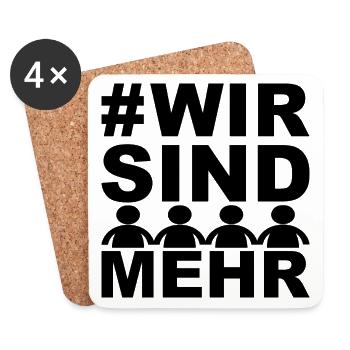 # We are more - demonstrations cohesion - Coasters (set of 4) - white - Front