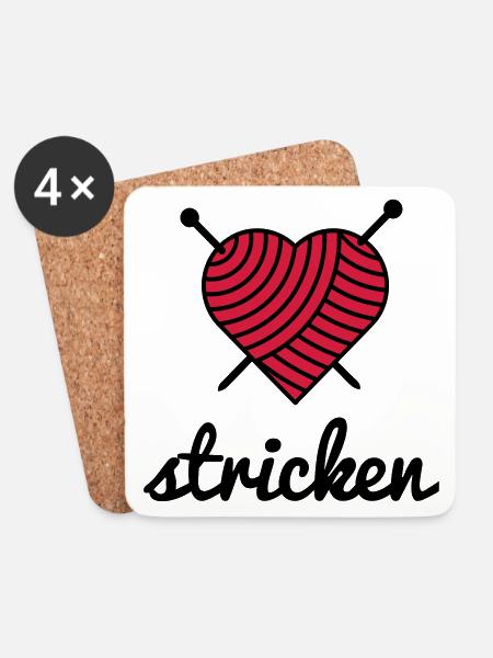 in the STRICK frenzy - Coasters (set of 4) - white